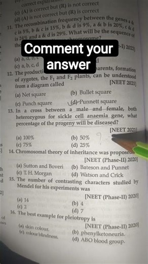Principle of inheritance and variation #neet #neetmotivation #pyqs #viralshorts #trendingshorts