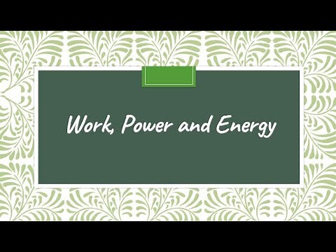 Work Power and Energy by Science Matters for Grade 8 Science