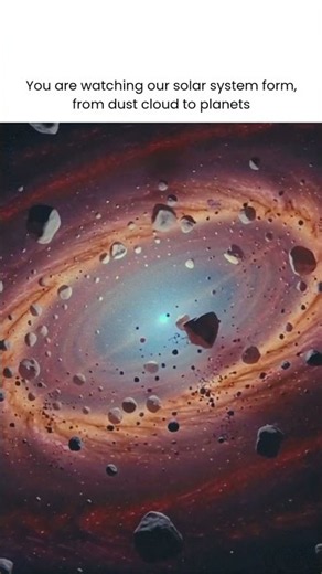You are watching our solar system form, from dust cloud to planets