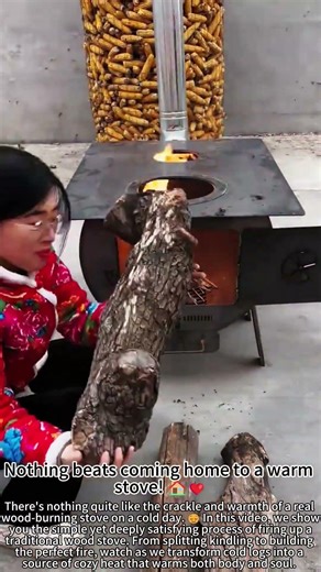 Cozy Wood Stove Heating – Pure Warmth! 🔥