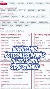 Looking for bottomless drinks in Vegas? Then you gotta check this out...