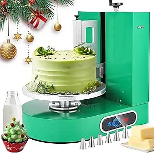 NEWTRY Automatic Cake Decorating Machine Electric Cake Cream Butter Spreading Machine Cake Icing Machine for Cake 4-12inch