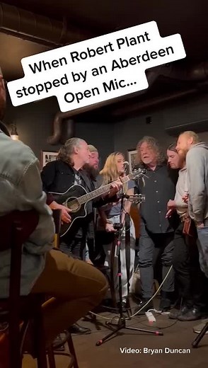 Robert Plant Joins Open Mic Night at Under The Hammer Bar in Aberdeen