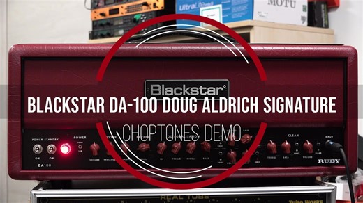 Introducing the Blackstar DA100 Ruby, the signature amp of guitar legend Doug Aldrich! This amp combines a hot-rodded Plexi-style core with an arsenal of modern features. Get ready for three channels, Blackstar’s patented ISF control, and studio-ready connectivity with CabRig technology and a USB-C output. From the bedroom to the stage, this is a versatile powerhouse for the modern guitarist. Enjoy! | Choptones