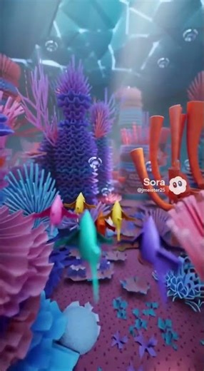 Origami Fish Explore the Paper Coral Reef | PaperScape