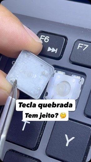 7.7K views · 308 reactions | Como resolver tecla quebrada de notebook no passo a passo. Tutorial express para você que deseja recuperar uma tecla quebrada. #manutencaonotebook | Laboratório dos Notebooks | Facebook