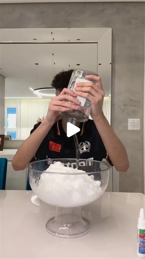 by enzo ⭐️ | clear glue + shaving cream = fluffy slime? 🤠 - @burn.slime #slime #asmr #tutorial | Instagram