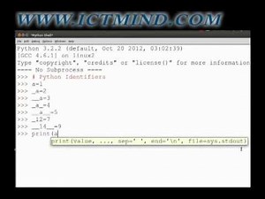 Identifiers in python program