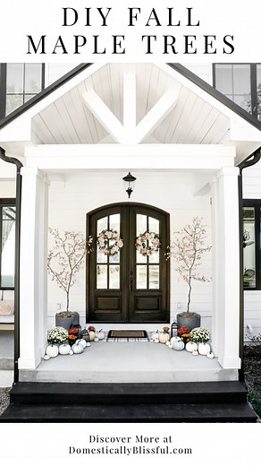 67K views · 62 reactions | Like + Comment “Maple23” to get the links & tutorial instantly sent to your DM. Last year I made these DIY Fall Maple Trees for our front porch and absolutely loved how they turned out. This year I decided to use them as decor in our home. And later this week I’ll share how I used one of them in our fall living room decor! What’s your favorite type of fall tree? | Domestically Blissful | Facebook