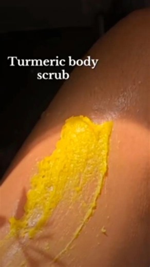 DIY tumeric body scrub for bright skin #koreanskincare #skincare #viral #shortsvideo