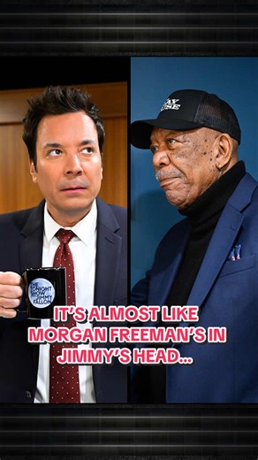 It’s almost like Morgan Freeman’s in Jimmy’s head… #FallonTonight #TonightShow #MorganFreeman #JimmyFallon