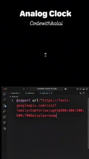 This Analog Clock UI is 100% Real-Time 😳 #shorts #webdesign #coding #programming #css #uidesign