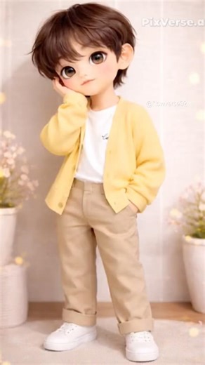 Cute BTS V Cartoon Dancing 💛 | 3D Kid Style Animation #shorts #v