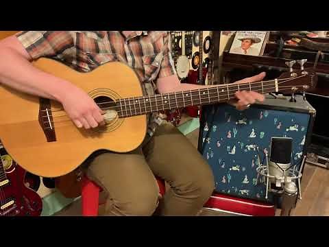 2000 Fender BG-32 acoustic bass guitar (mic'd amp)