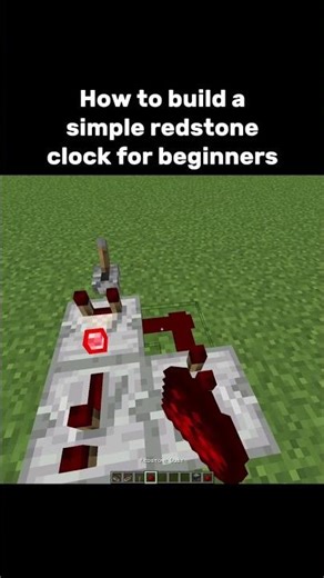 Redstone clock for beginners #minecraft #redstone #comparator #beginner