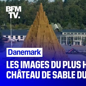 🇩🇰 Le plus haut château de sable du monde a été construit au Danemark Il mesure 21,16 mètres de hauteur et a nécessité 5000 tonnes de sable ⤵ | BFMTV