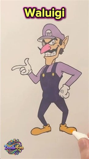 Drawing Waluigi #howtodraw #art #drawing #sketching #draw #nintendo #supermario #waluigi #marioart