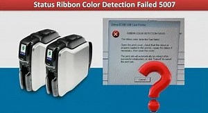 Zebra Zc300 Ribbon Color Detection Faild (error code 5007 )