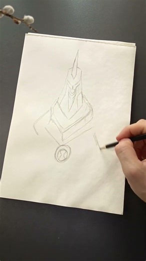 Just a sketch. ✍️Chromastone from Ben 10 💎#sketch #chromastone #ben10 #drawing #fanart #fyp