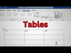 How To Create Table In Microsoft Word