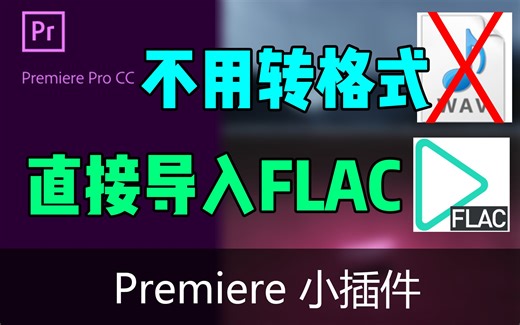 【Pr教程】Flac无损音频直接导入Premiere【插件】