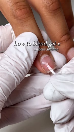 nailzbyambz on Instagram: "How to blend and apply your gel-x with rubber base instead of acetone! For 4+ week retention 💝 #gelxnails #gelxtutorial #beginnernailtech #naileducation #nailtutorial gel x application tutorial, gel x retention, long lasting gel x, nail tech education"