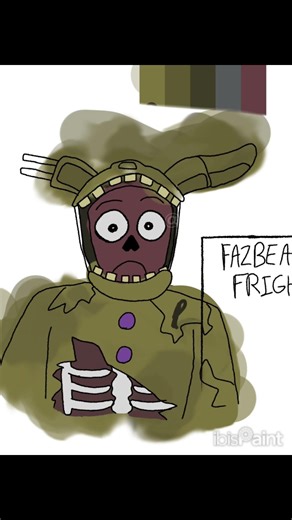 springtrap speed paint #fnaf #art #fivenightsatfreddys #antiai #shorts #fyp