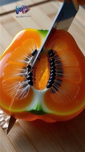 Cutting Glassy papaya ASMR 😱 #shorts