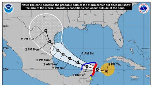 Hurricane Beryl likely to strengthen, move toward Texas. See updated maps, projected path