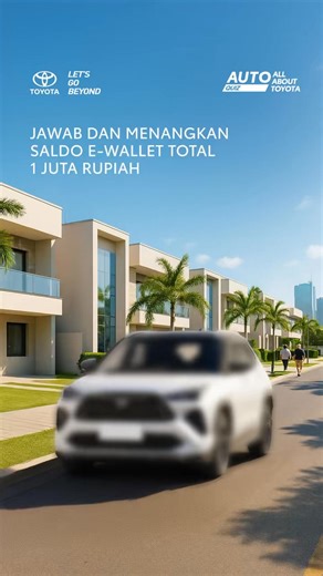 Tiga fakta dan kelebihan soal mobil yang satu ini udah banyak diketahui, lho. 3 hal ini juga yang bikin Cost Ownership-nya lebih worth it! Yuk, jawab sekarang untuk menangkan saldo e-wallet total 1 juta Rupiah! Cukup dengan: 1. Follow @toyotaid & repost video ini 2. Langsung tulis jawabanmu di kolom komen 3. Like postingan ini & 3 konten terakhir Toyota 4. Mention 3 temanmu 5. Pastikan akun tidak private Periode sampai 31 Oktober 2025. #ToyotaIndonesia #Autoquiz | ToyotaID
