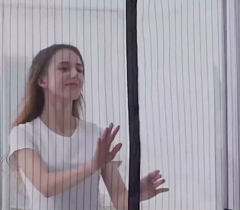 Magnetic Screen Door, Fly Insect Magnetic Screen Door Mosquito Net Automatically Shut Hands Free Keep Bugs Out Let Fresh Air in, Top-to-Bottom Seal No Mosquitos Fits Door Up to 38" x 83"(95x210CM)