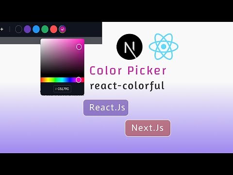 Lightweight Color Picker for React / Nextjs using react-colorful