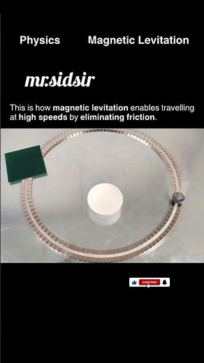 Magnetic Levitation 🧲(details in description) #facts #experiment #physics #chemistry #shorts