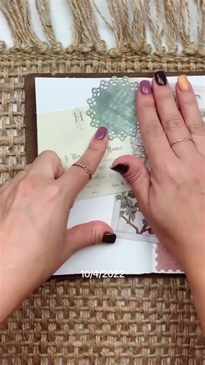 Creating an apple picking scrapbook spread with vintage ephemera