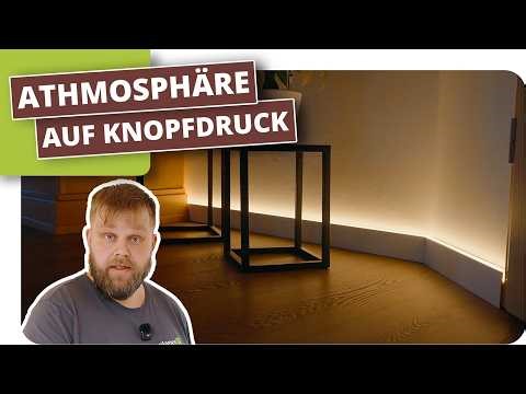 Installing skirting boards with LED lighting