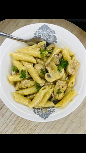 Creamy Chicken Mushroom Pasta Recipe for 3 Servings