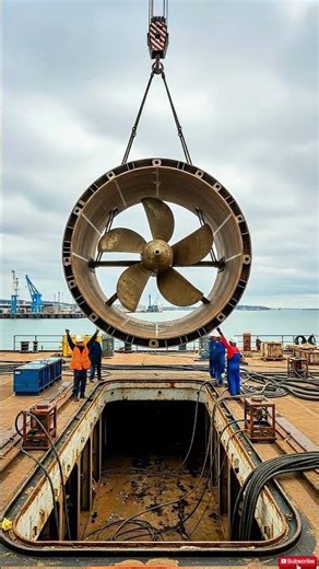 Moving the 100-ton ducted propeller: This is #shorts #propeller