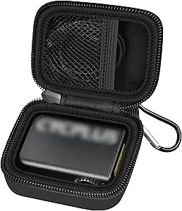 Case Compatible with CYCPLUS/for ROCKBROS/for TOPtoper Tiny Cube Bike Pump Portable Ultra-Mini 100PSI Electric Bicycle Pump, Mini Bike Tire Inflator Storage Bag for Air Tube (Box Only) - Black