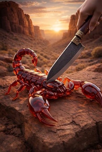 Cutting a Crystal Scorpion in Half 😱 | Ultra Satisfying Cinematic Slice