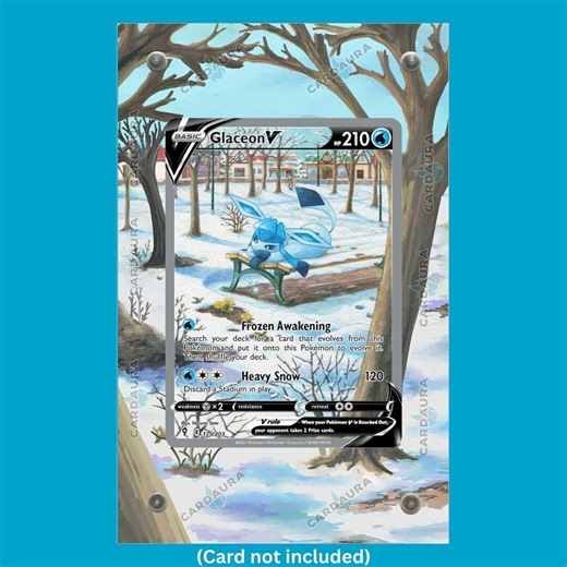Glaceon V 175/203 From Evolving Skies Pokémon Card Display Case (extended Art Frame) | Magnetic Acrylic Holder for Ungraded Cards - Etsy