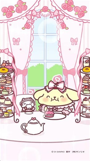 Tea time is the best time with Pompompurin ! ☕✨ #Pompompurin #Sanrio