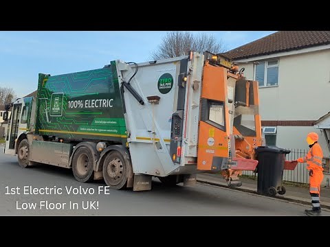 NEW | Electric Volvo FE Bin Lorry Collecting General Waste!