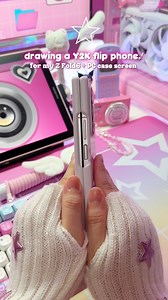 18K views · 514 reactions | drawing a Y2K flip phone wallpaper for my Z Fold6 and PC screen ⭐️ it's so fun to mix retro aesthetics with modern tech! I'm loving how it's coming together ✨ what do you think? My art acc: @elyxirineart with timelapse ^^ ☆ iPad Air 5 case: @zugucase *gfted ☆ Drawing app: @procreate ☆ PC case: HYTE Y70 TI *gfted by @hytebrand #galaxyzfold6 #zfold6 #samsung #y2kaesthetic #nintendods #ipadair5 #flipphone | Elyxirine | Facebook