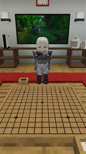 Playing Gomoku with Voymastina [ Minecraft Yes Steve Model ( YSM ) x Touhou Little Maid Shorts ]