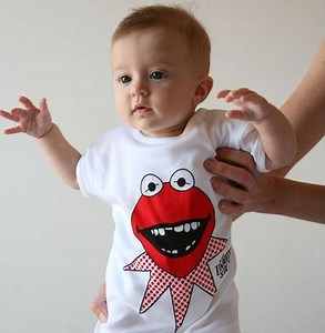 Kids' tees featuring characters with crazy mouths and off colors