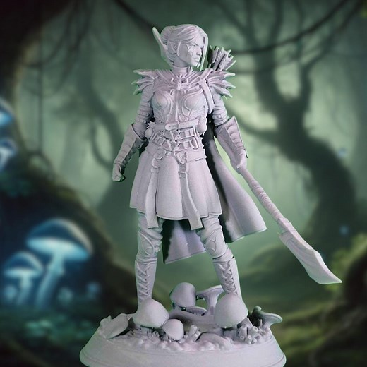 Drow Ranger Miniature: Female Dark Elf Warrior, TTRPG Resin Mini by DM Stash - Etsy