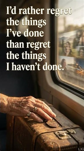 I'd rather regret the things I've done than regret the things I haven't done.