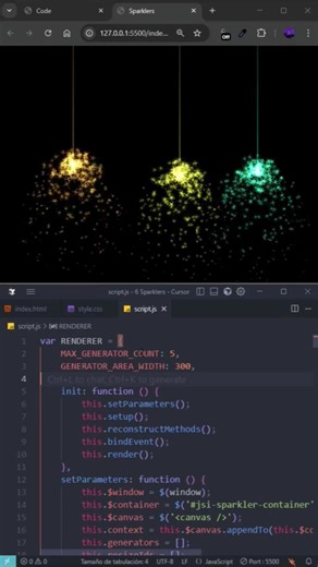 Sparklers Using HTML and CSS | #coding #shorts #css #viral