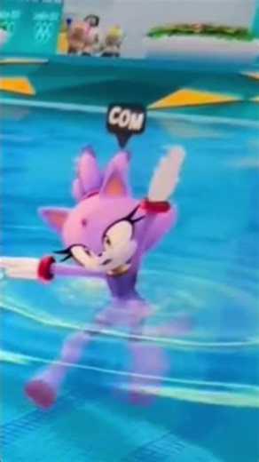 Amy And Blaze Swimming Mario And Sonic At The London 2012 Olympic Games