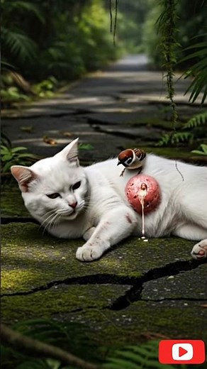 The Most Unbelievable Friendship: Sparrow Cures Cat’s Tumor! 🐱🕊️ #wildliferescue #animalfriendship